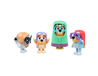 Bluey Here Come The Grannies Bluey 4'lü Karakter Figür Seti