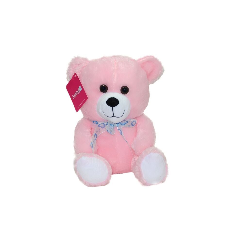 1181 Selay, Oturan Ayı Pembe 30 cm