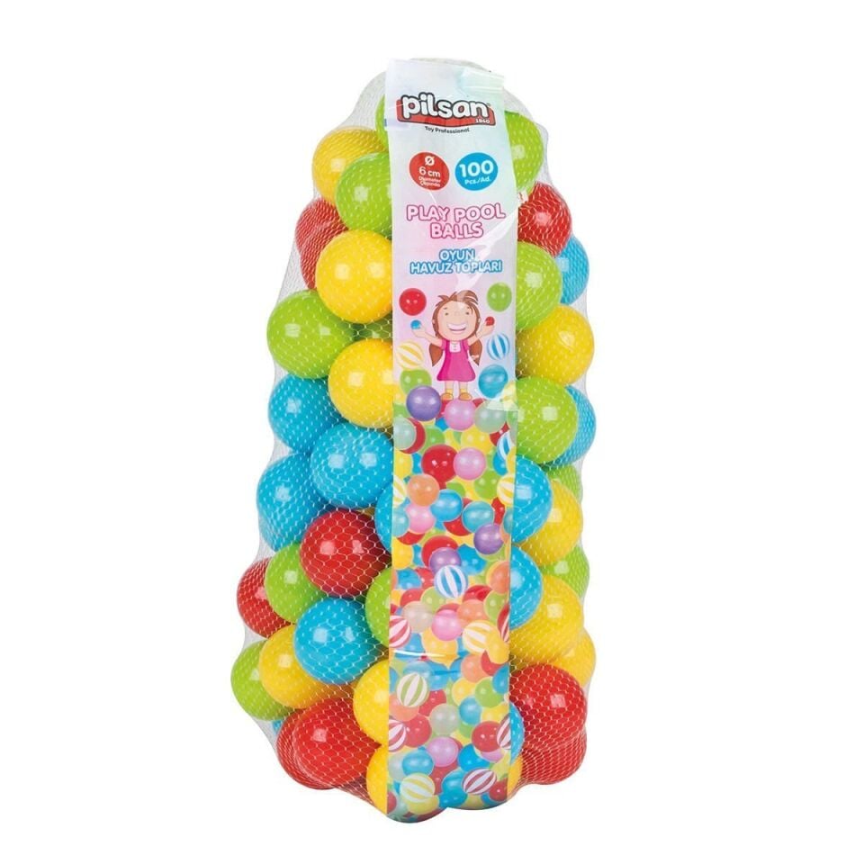 06 407 OYUN HAVUZ TOPLARI FİLELİ 9CM 50Lİ