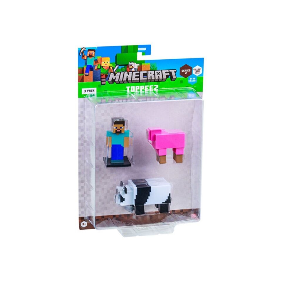 PMI/MC2220 MİNECRAFT 3D TOPPEEZ 3LÜ FİGÜR SETİ ASORTİ