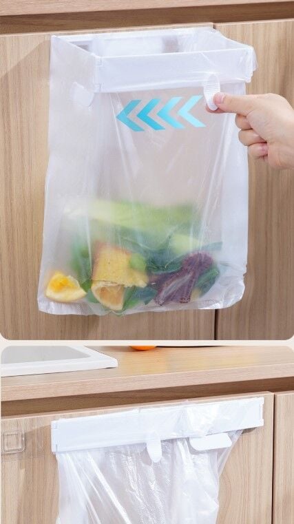 Kendinden Yapışkanlı Katlanabilir Çöp Poşeti Tutucu Aparat