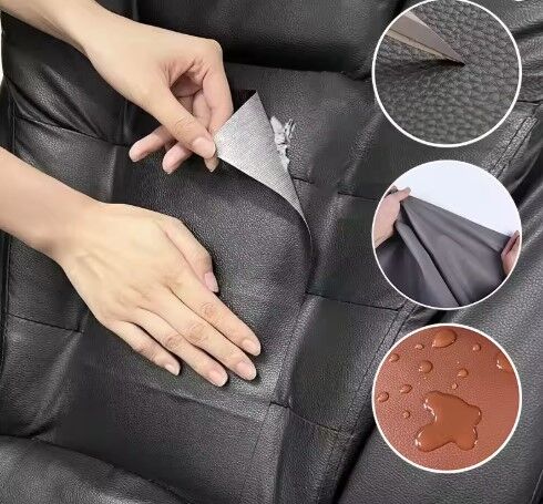 Kendinden Yapışkanlı Deri Döşeme Deri Tamir Kiti  Siyah 100x50