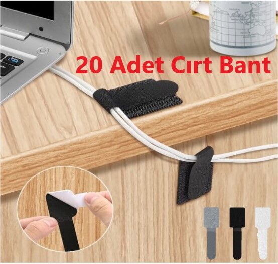 20 Adet Kendinden Yapışkanlı Cırt Cırtlı Bant