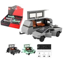 Tcherchi 1:32 Tesla Cybertruck Karavan + Atv Model Oyuncak Araba 001