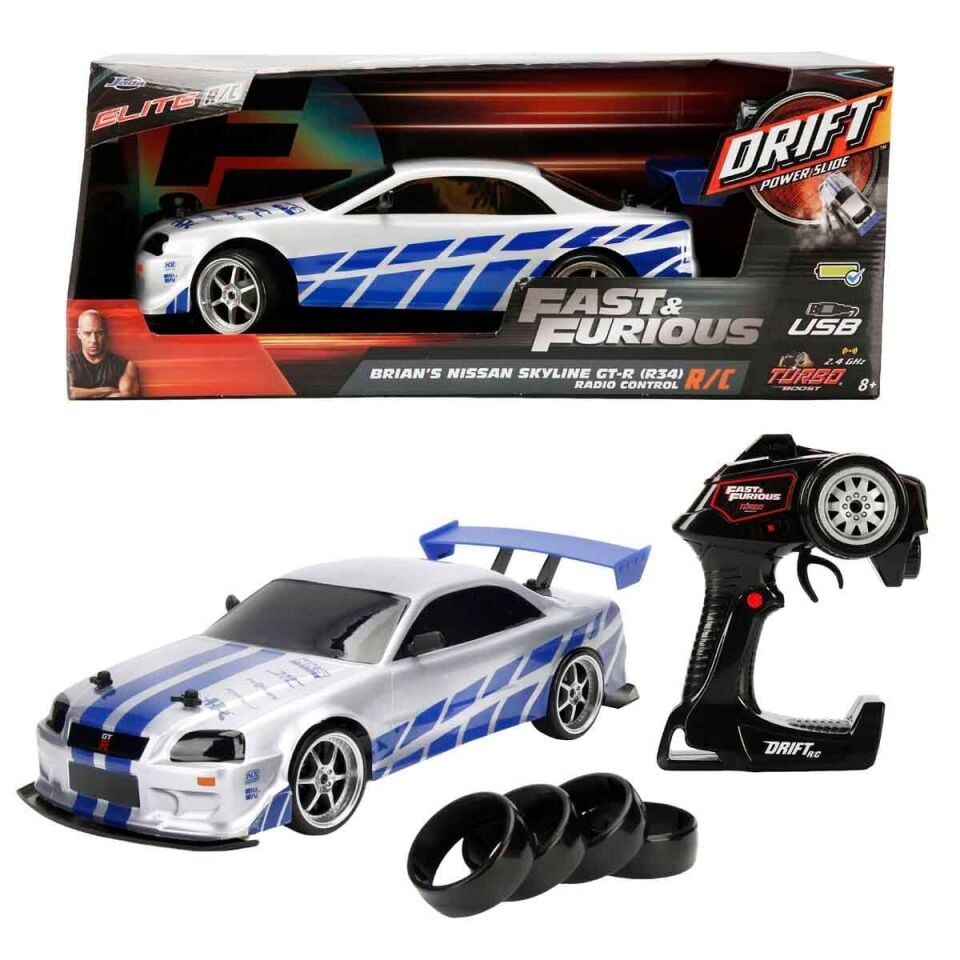 9718 SUN-SIM-JDA-R C ARABA 1 10 FAST FURIOUS NISSAN SKYLINE GTR FASTF