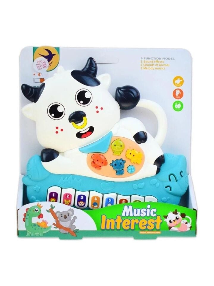 855-193D PİLLİ MÜZİKLİ İNEK PİYANO -ZRV