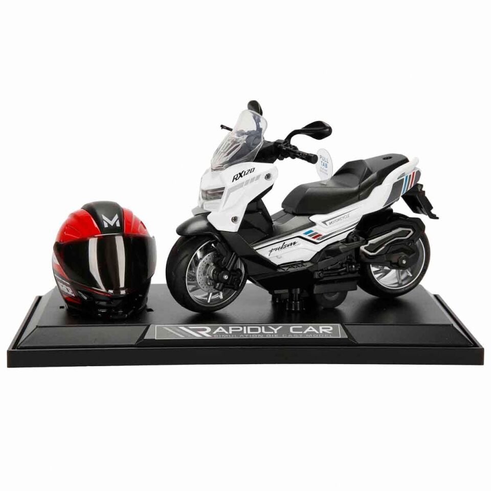 5839 SUN-MYG-MOTOSİKLET 1 12 BMW KASKLI FİGÜR PB.3R SES IŞIK