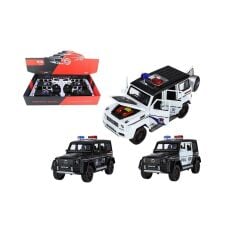 XHD-B2433 -Vardem  Çek Bırak Işıklı ve Sesli G Polis Metal Jeep 1:24