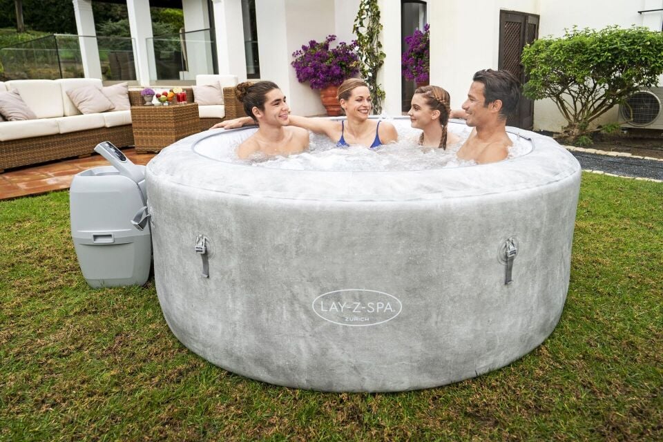 Lay-Z-Spa® 60065 Zurich EnergySense Signature AirJet™ Şişme Spa Havuzu, 2-4 kişilik