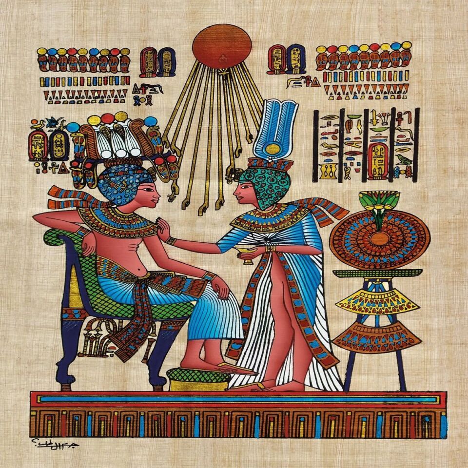 20743 PUZZLE 1000 PAPİRUS THRONE OF TUTANKHAMUN