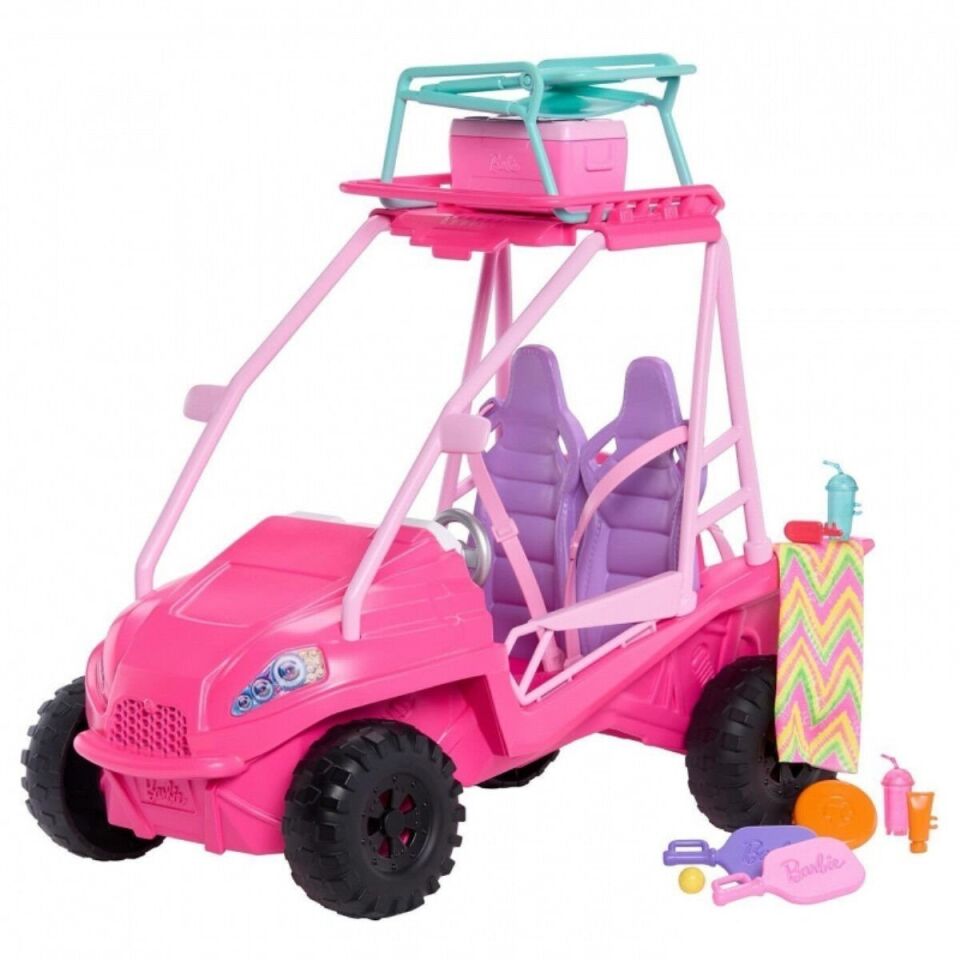 JFV68 Plaj Arabası Oyun Seti - Barbie Mysteries: Beach Detectives