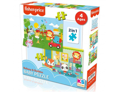 Fisher Price Baby Railway & Bedtime 2 si 1 Arada Puzzle