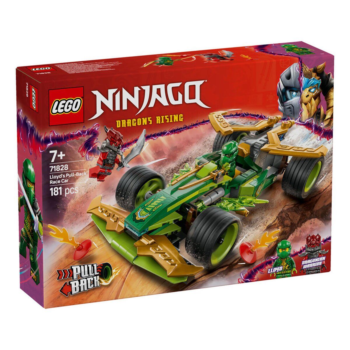 71828 Lego Ninjago Lloyd Çek-Bırak Yarış Arabası 181 parça +7 yaş