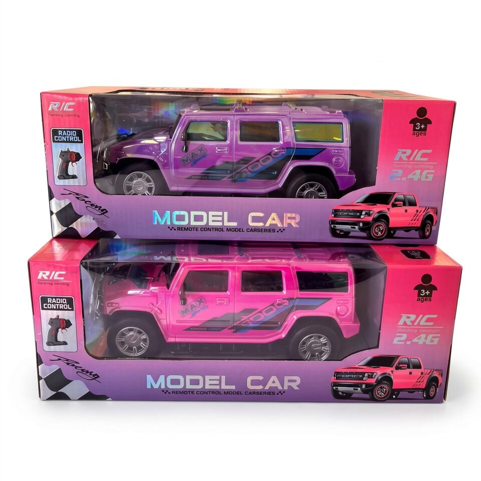 998-1 PEMBE JEEP OYUNCAK KUMANDALI PEMBE PARLAK JEEP