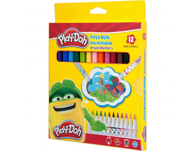 Play-Doh Fırça Uçlu Keçeli Kalem 12'li