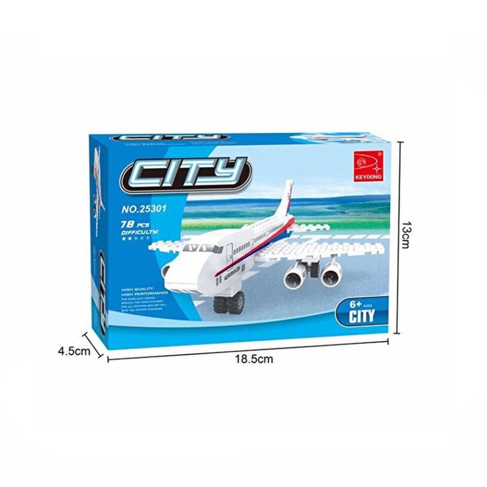 25301 Ausini City 78 Parça Yolcu Uçağı