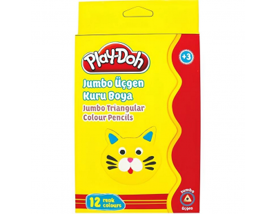 Play-Doh 12 Renk Jumbo Üçgen Kuru Boya