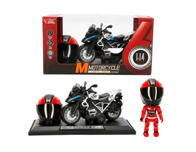1:14 Sesli ve Işıklı BMW Off-Road Die Cast Çek Bırak Motosiklet
