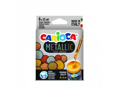 Carioca 6 Renk Metalik Tempera Yıkanabilir Sulu Boya