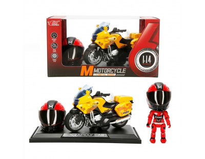 1:14 Sesli ve Işıklı BMW Die Cast Çek Bırak Motosiklet