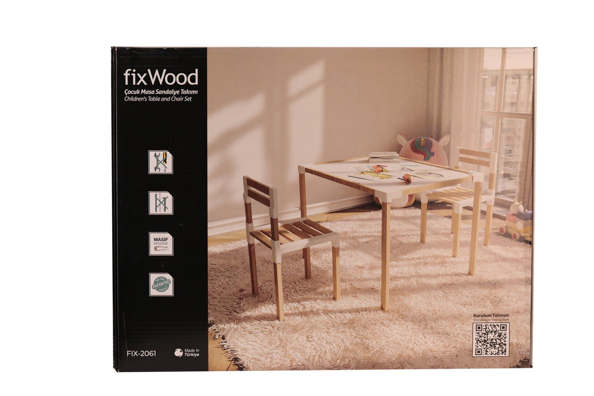 7719 FİX WOOD ÇOCUK MASA SANDALYE TAKIMI
