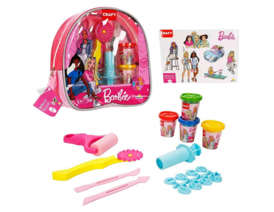 Crafy Sırt Çantalı Barbie Oyun Hamuru Seti 200 gr 18 Parça