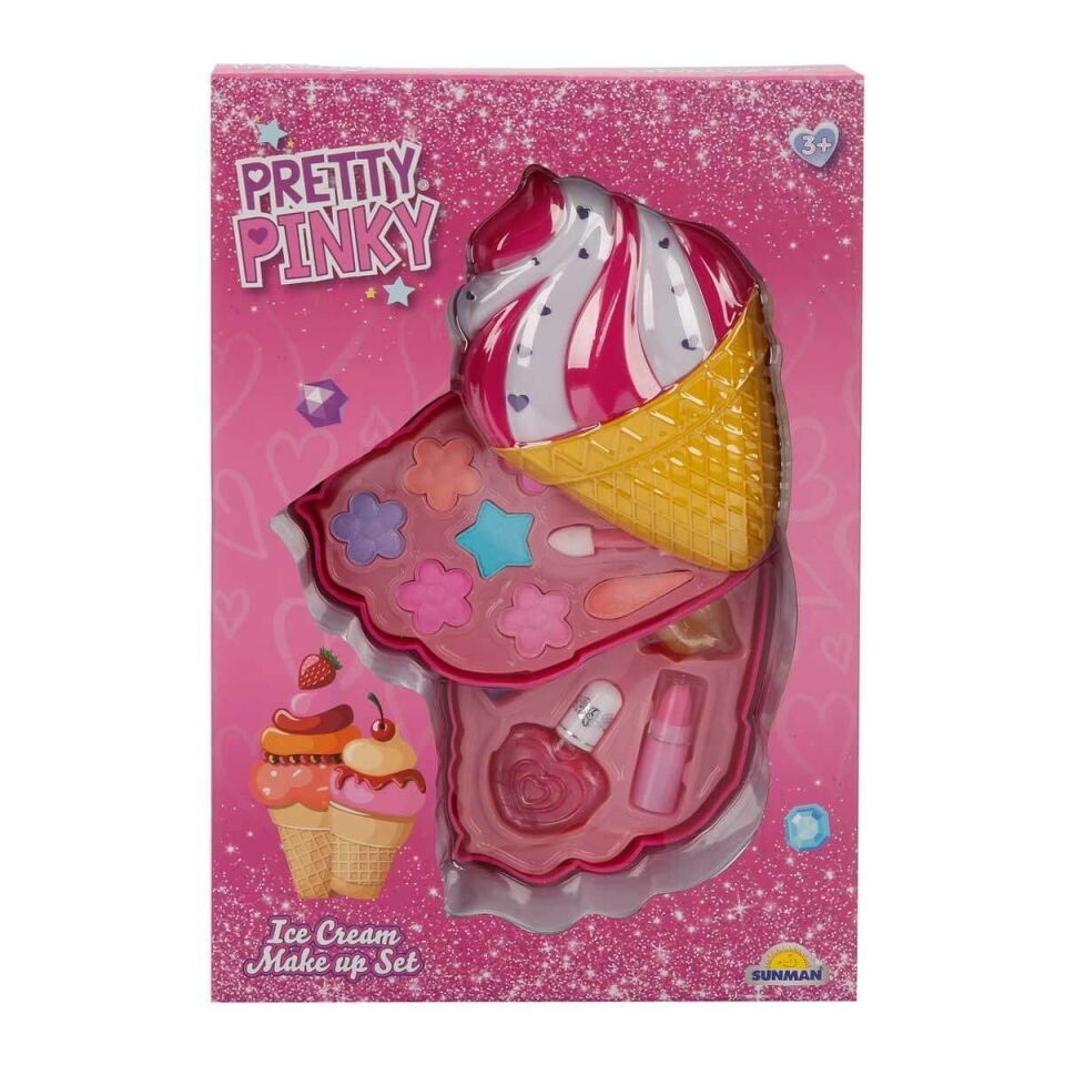 Pretty Pinky Dondurma Şekilli İki Katlı Makyaj Güzellik Seti 2595