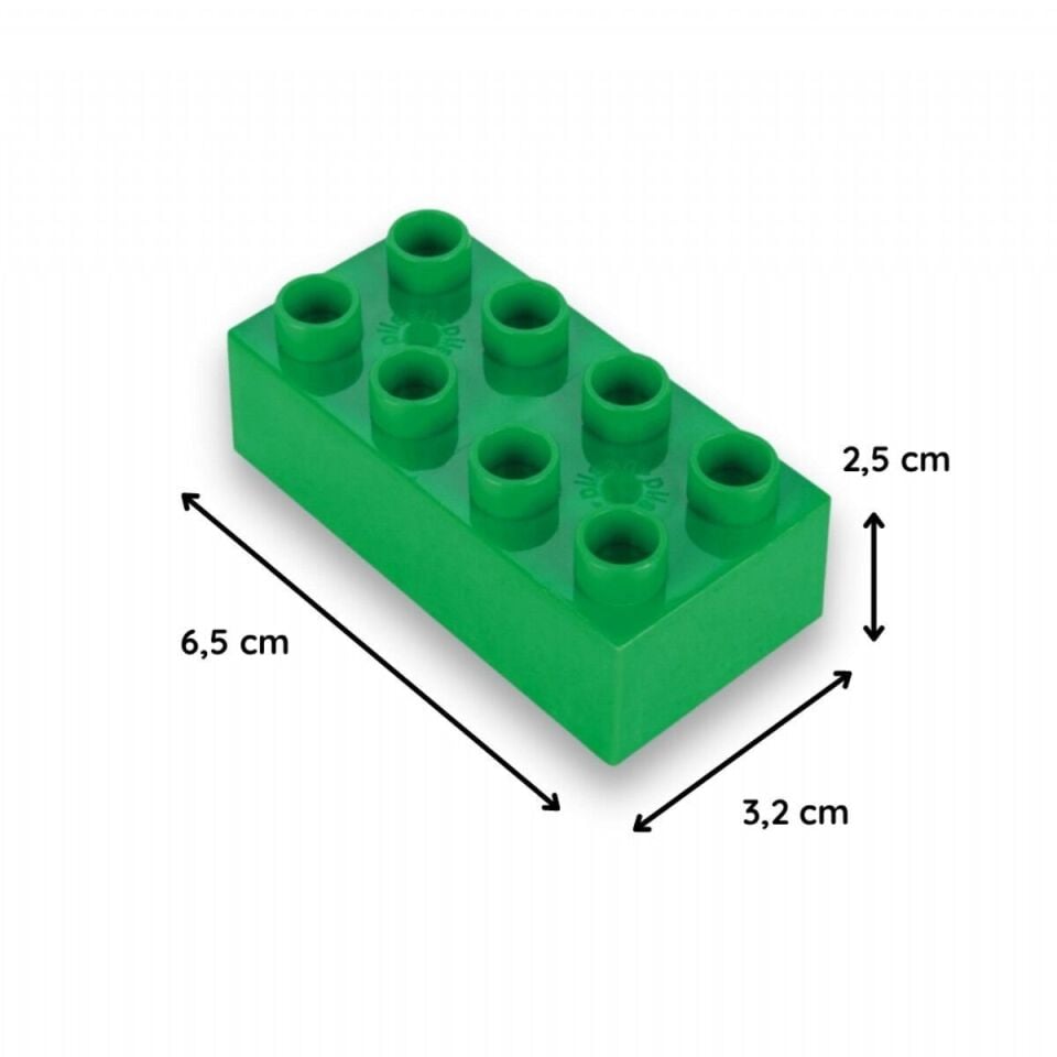 Pilsan Makro 6 Renkli Tuğla Bloklar 12 Parça 03-555