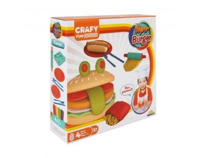 Crafy Süper Burger Oyun Hamuru Seti 200 gr. 12 Parça