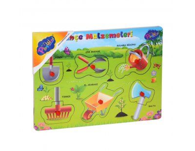 Ahşap Tutmalı Bahçe Malzemeleri Puzzle