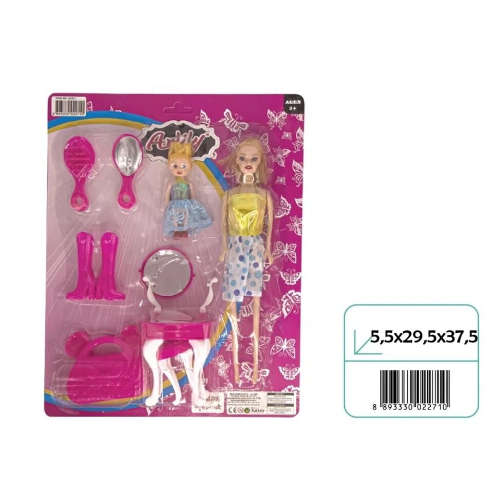 OYD-02271 ANLILY KART BEBEKLI MAKYJ MASALI SET-OYD