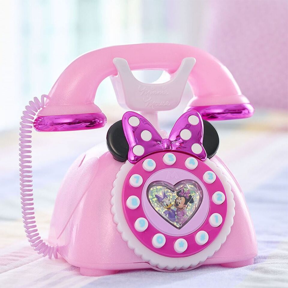 JP88272 Minnie Mouse Sesli ve Işıklı Retro Telefon