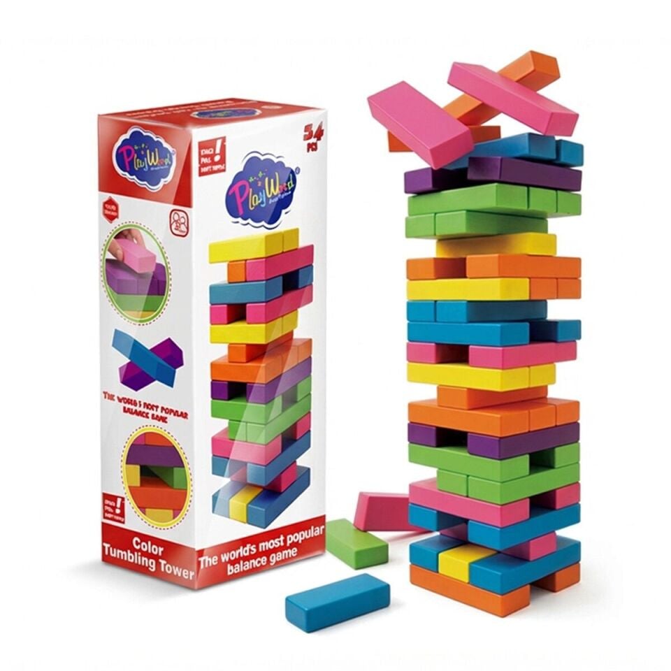 ONY-415 KUTUDA AHŞAP RENKLİ DENGE OYUNU