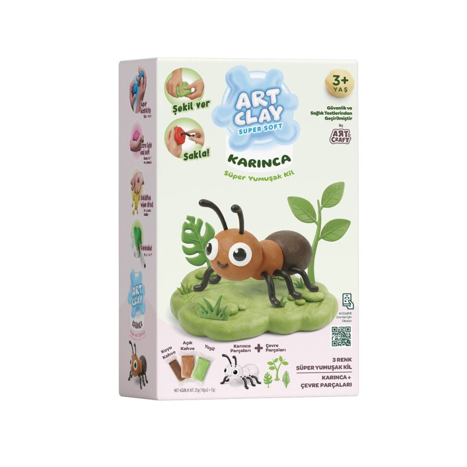 04148 ART CLAY MİNİK CANLILAR SÜPER HAFİF KİL(Belirtilen fiyat, tekli satış için adet fiyatıdır.)