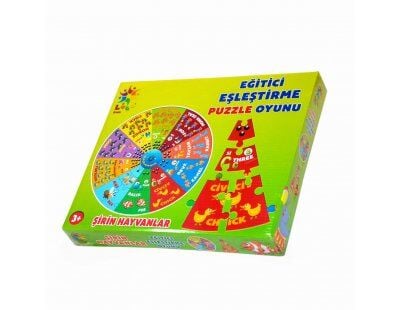 Şirin Hayvanlar İngilizce Eğitici Puzzle