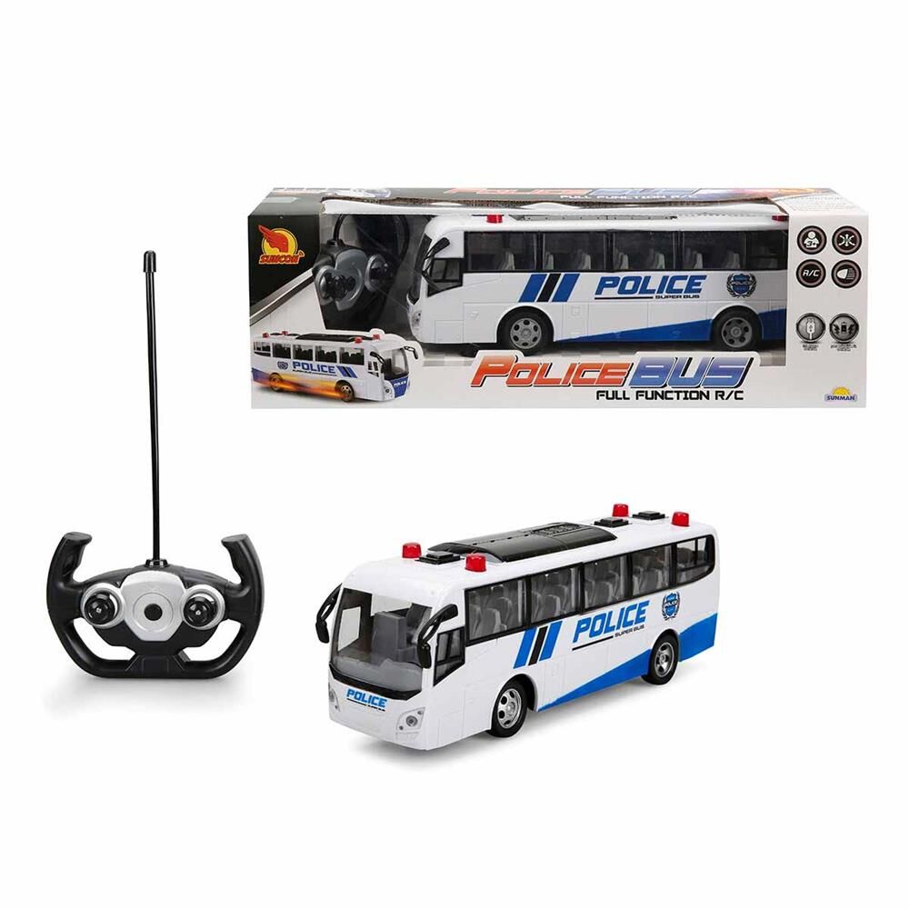Suncon Uzaktan Kumandalı Işıklı Polis Otobüsü 30 cm