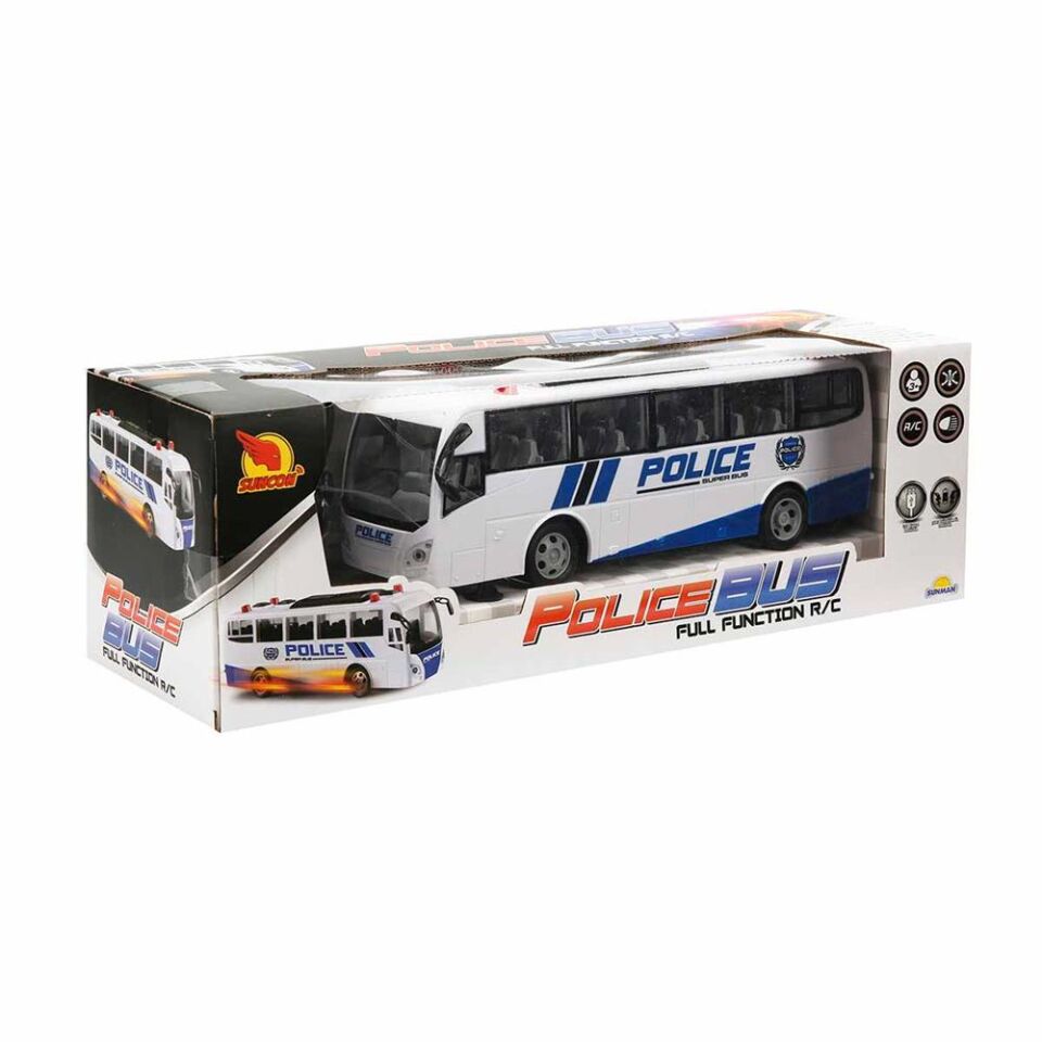 Suncon Uzaktan Kumandalı Işıklı Polis Otobüsü 30 cm