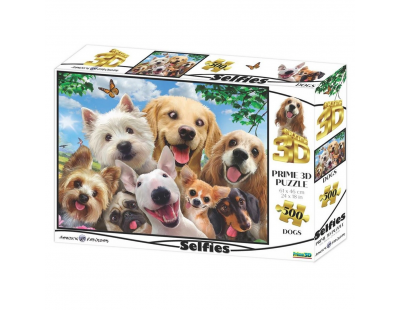 Prime 3D - Köpek Selfie 500 Parça Yetişkin Puzzle