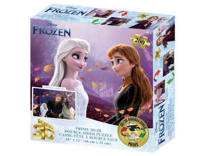 Prime 3D Disney Frozen Çift Taraflı Puzzle 200 Parça